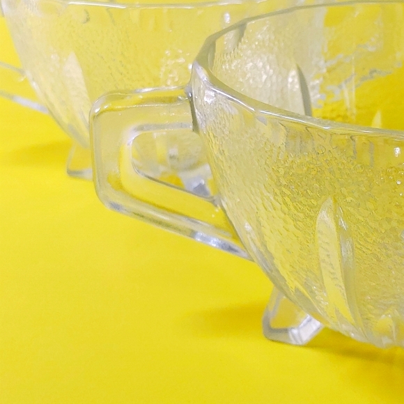 Set of 2- Clear Glass Anchor Hocking Sugar Pot/Mugs - Picture 6 of 8